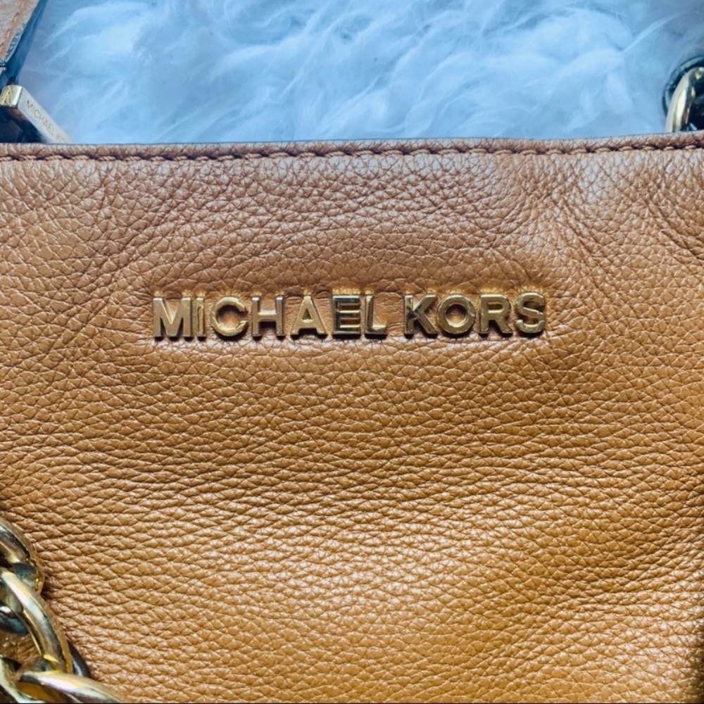 MICHAEL KORS Brown Leather Chain Bag - Picture 3 of 8